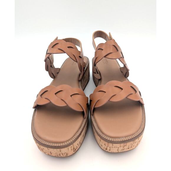 Nordstrom Rack Pennie Braided Platform Sandal Women's Brown Size US10M - Picture 2 of 11